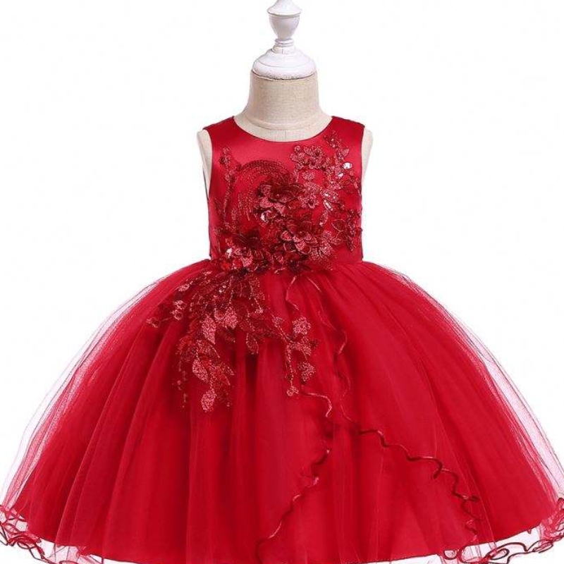 Baige New Fashion Girls Kids Party Lace -mekot Summer Boutique Baby Apparel L5063