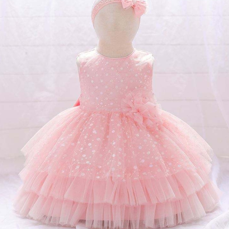 Pikkulasten vauva tylli hihaton pallopuku tyttöjen syntymäpäiväjuhlat frock iltaprinsessa lapset tutu kerrostettu mekko