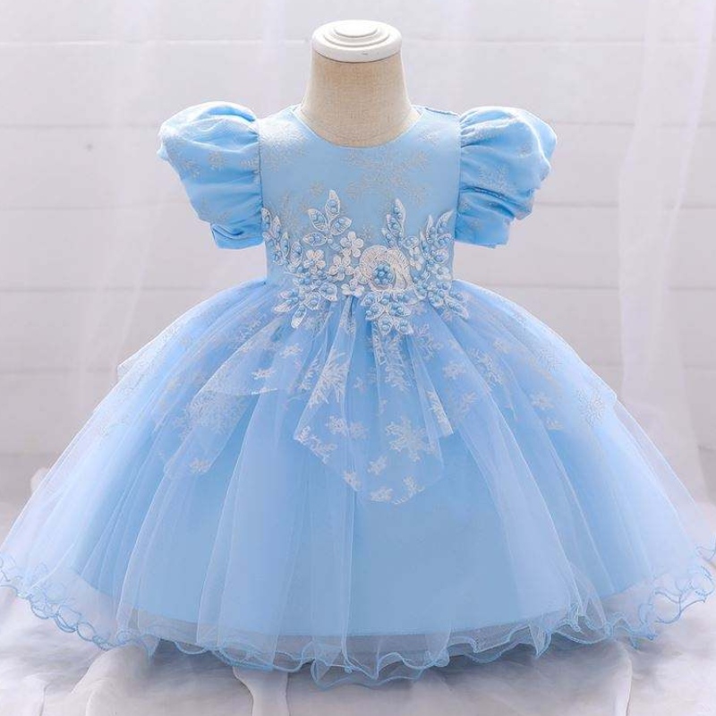 Baige -tyttövauva Frocks Design Lyhythihainen Performance Dance Dress Lasten juhlapuku L2028XZ