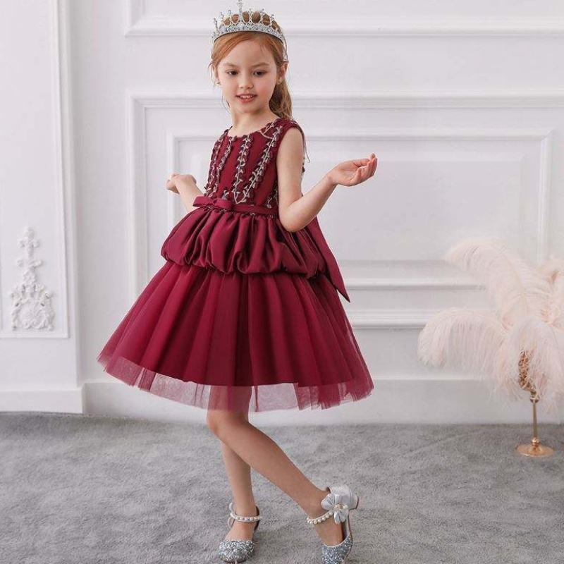 Viimeisin muotoilu Hot Sale Syntymäpäivä Tyylikäs söpö lasten mekot Prinsessa Boutique Baby Ball Gown L5177