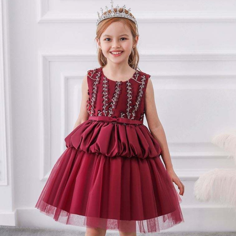 Viimeisin muotoilu Hot Sale Syntymäpäivä Tyylikäs söpö lasten mekot Prinsessa Boutique Baby Ball Gown L5177