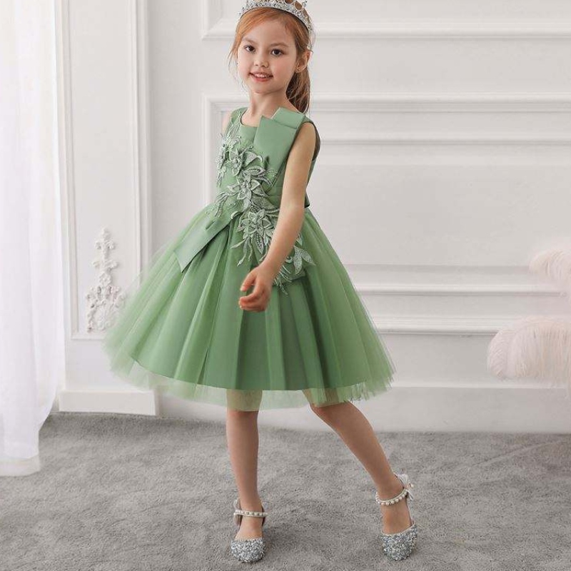 Uudet hääjuhlat Girls -mekot muoti turvonnut syntymäpäivä söpö ainutlaatuinen puuvilla jouluvaatteet Frock l5082