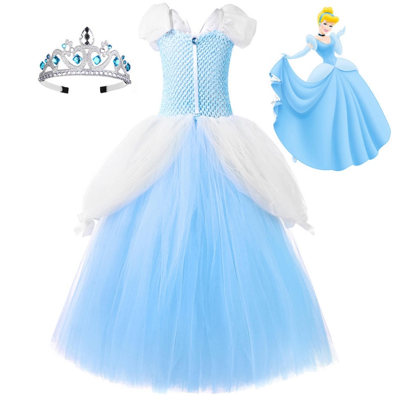 Tyttöjen prinsessa pukeutumispuku roolipeli pallo puku Halloween -juhlat pukeutuvat
