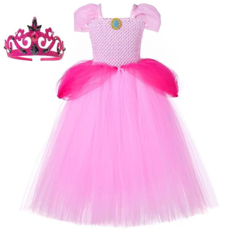 Pikkutyttöjen prinsessa puku Halloween Party Syntymäpäivä pukeutuu cosplay