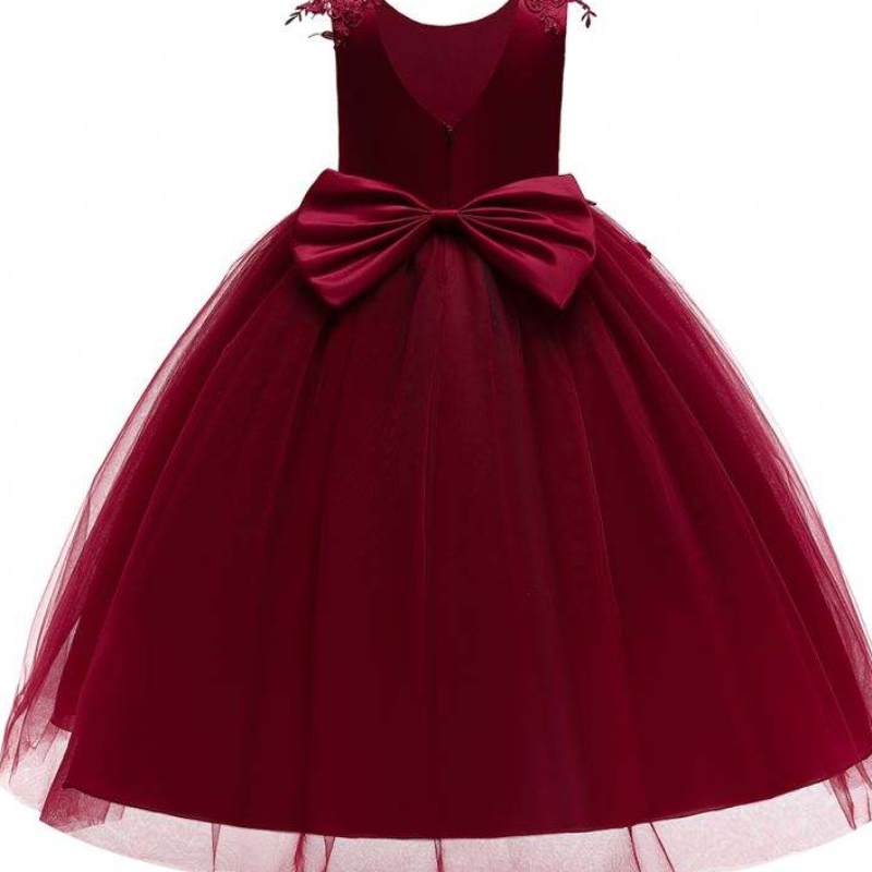 Baige uusi saapuminen vauva frock design korealainen tyyli muodollinen pitsi pitkä syntymäpäivä hääjuhlat LP-280