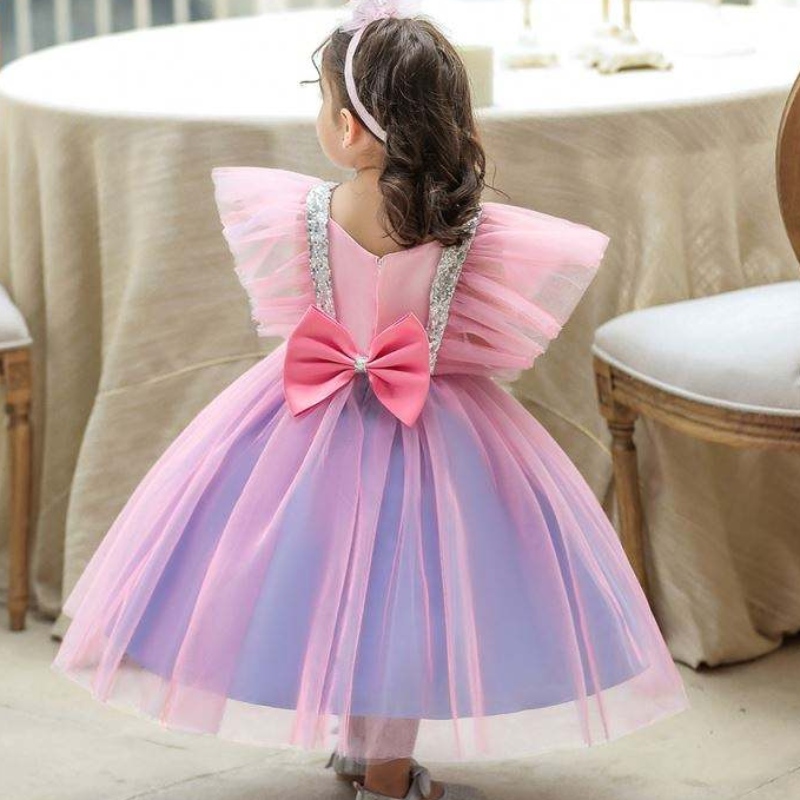 Baige Summer Puffy Flower Girl Syntymäpäivämekko täysikuu Kids Wedding Tutu Party Dress L2065XZ