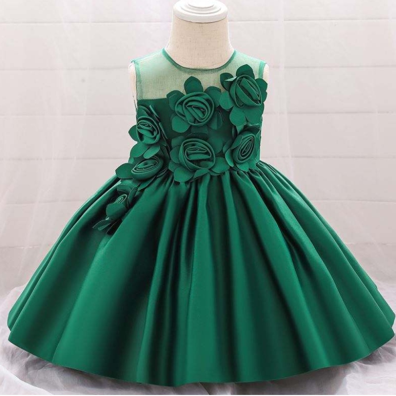 Baige 0-10 vuotta tukkumyyntivauva suunnittelee New Style Children Party Dress L5068XZ
