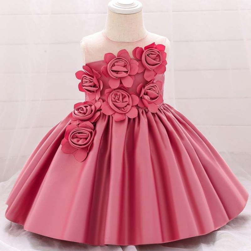 Baige 0-10 vuotta tukkumyyntivauva suunnittelee New Style Children Party Dress L5068XZ