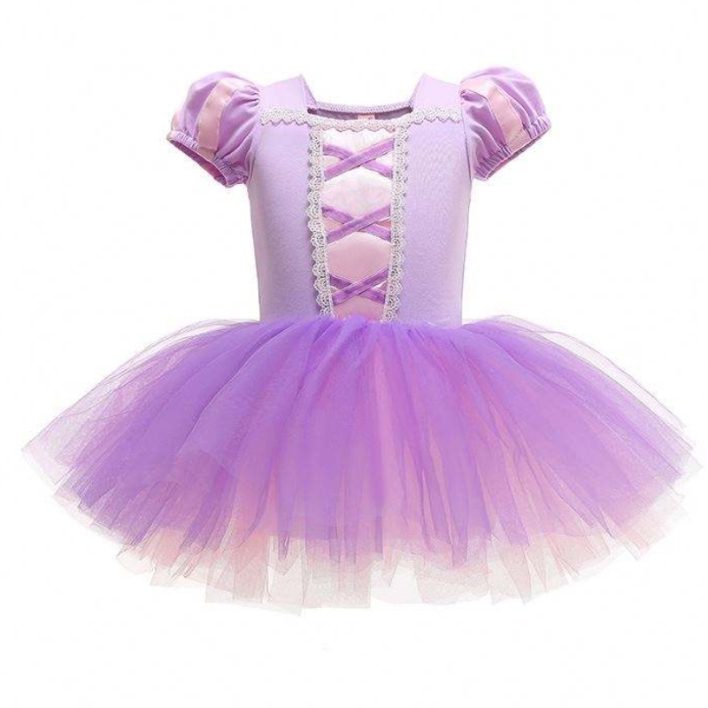 Baige -prinsessa Elsa Cotton Clothing Lasten vaatteet Suorita vaatteet tapahtumajuhlapuut Balllet -mekko tutu Design