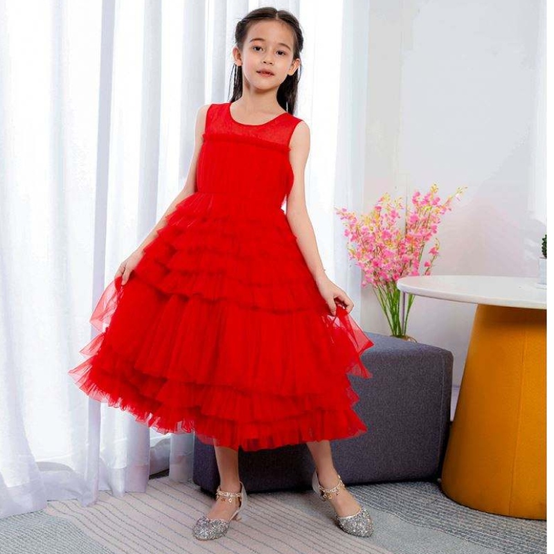 Baige 2021 Uusi tehdastukkumyynti Lovely Kids Long Ball Gown Frock Design Wedding Party -mekot