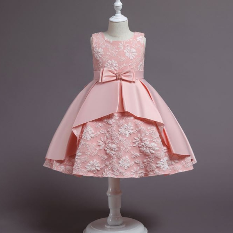Baige Top Sale Girl Princess Party Dress 3-12-vuotias vauva kaste Frock Design SD002