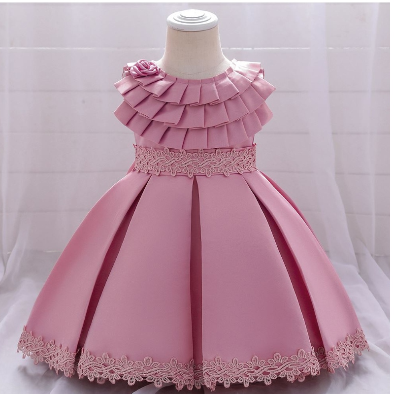 Baige kuuma myynti kesä talvi kukka tytöt prinsessamekko lapset vaatteet paljettiset hääpuvut Elsa Anna -mekko tytöille L1976XZ