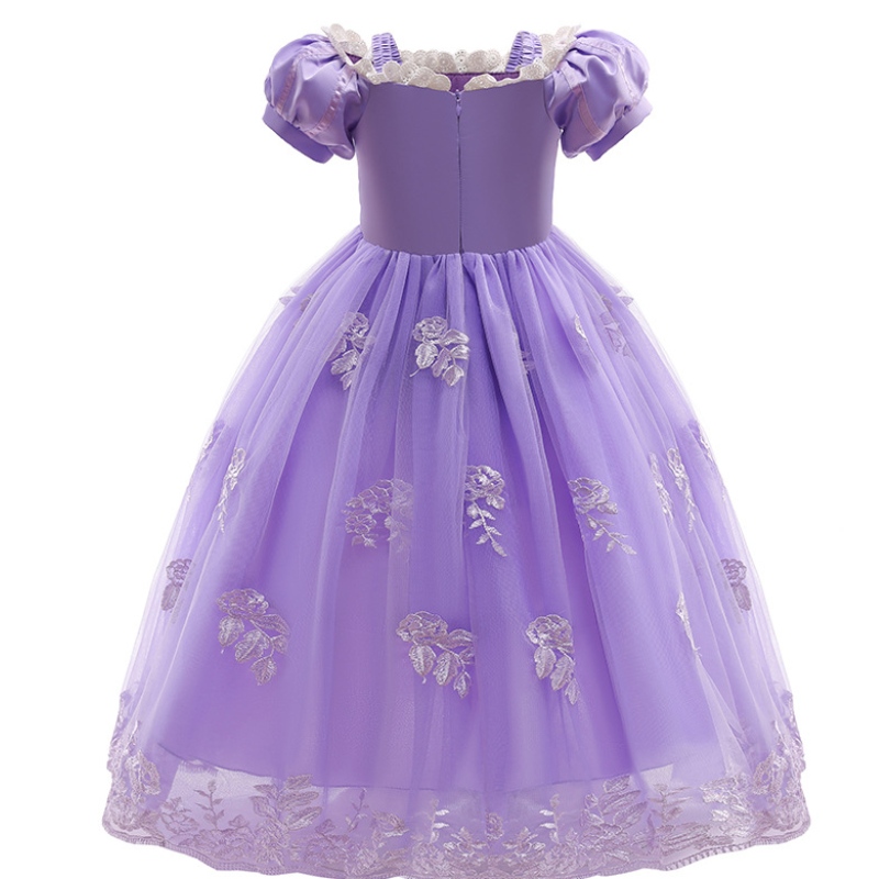 Satuprinsessamekko lapsille violetti pitsi tytöt Frocks Design -mekot puku lasten syntymäpäivämekot lapsille