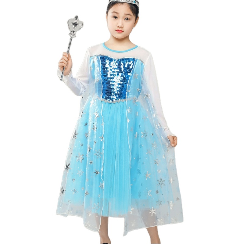 Tytöt \\ 'jääprinsessapuku puku Syntymäpäivä Halloween Christmas Fancy Party Autfit