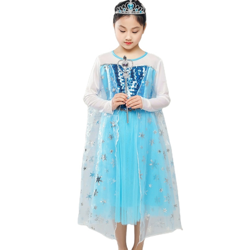 Tytöt \\ 'jääprinsessapuku puku Syntymäpäivä Halloween Christmas Fancy Party Autfit