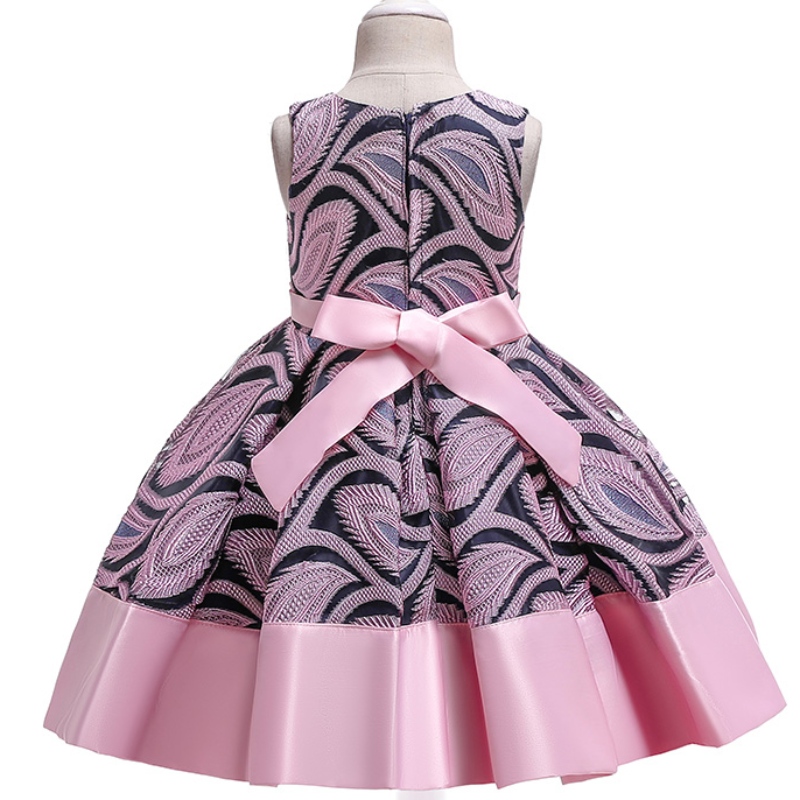Ansoo Christmas Princess Girls Flower Brodeerted mekko Elegant Kids Girl Wedding Party Pink -mekot Halloween Girls Vaatteet