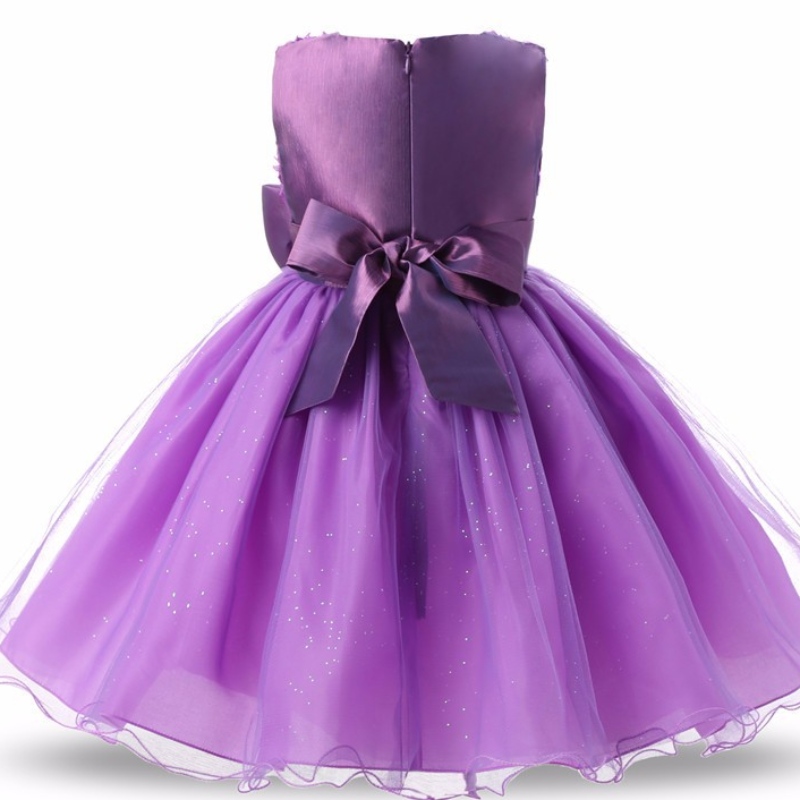 Tyttöjen pitsi kukkaprinsessa -mekko Kids Wedding Syntymäpäivä Tyylikäs juhlapuku teini -ikäinen tyttö Pageant -puku