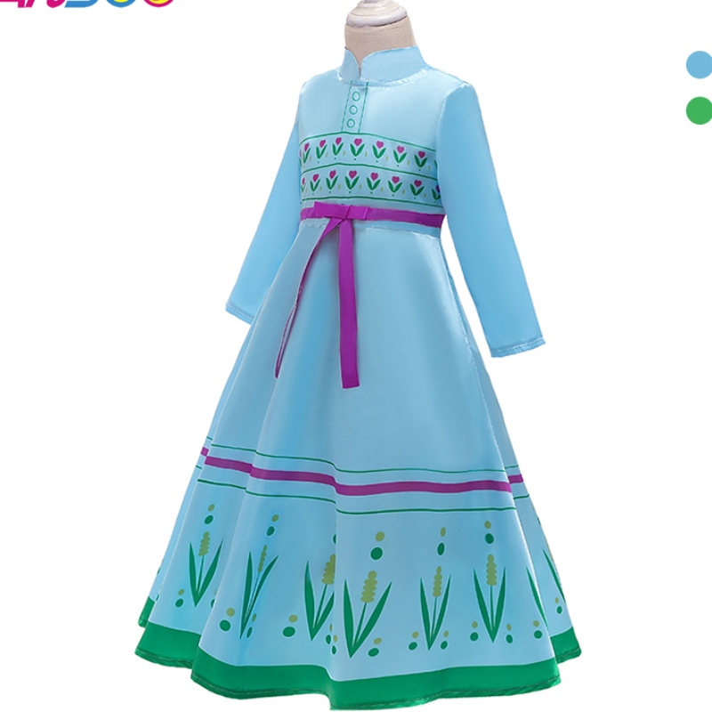 Ansso Anna Elsa -prinsessapuvut lapsille Halloween Christmas Party Cosplay Snow Queen Fancy Dresses Girls Snowflake Prom -puku