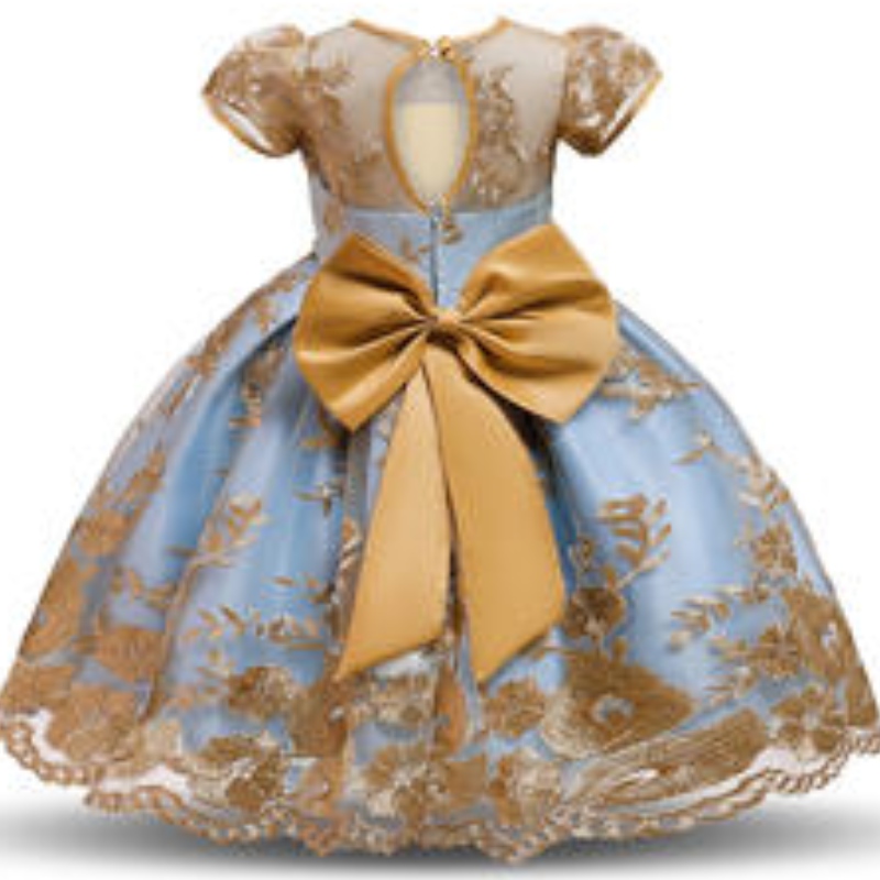 Kesäprinsessa pukeutuminen Little Flower Girl Party Dress länsimainen hääpuku