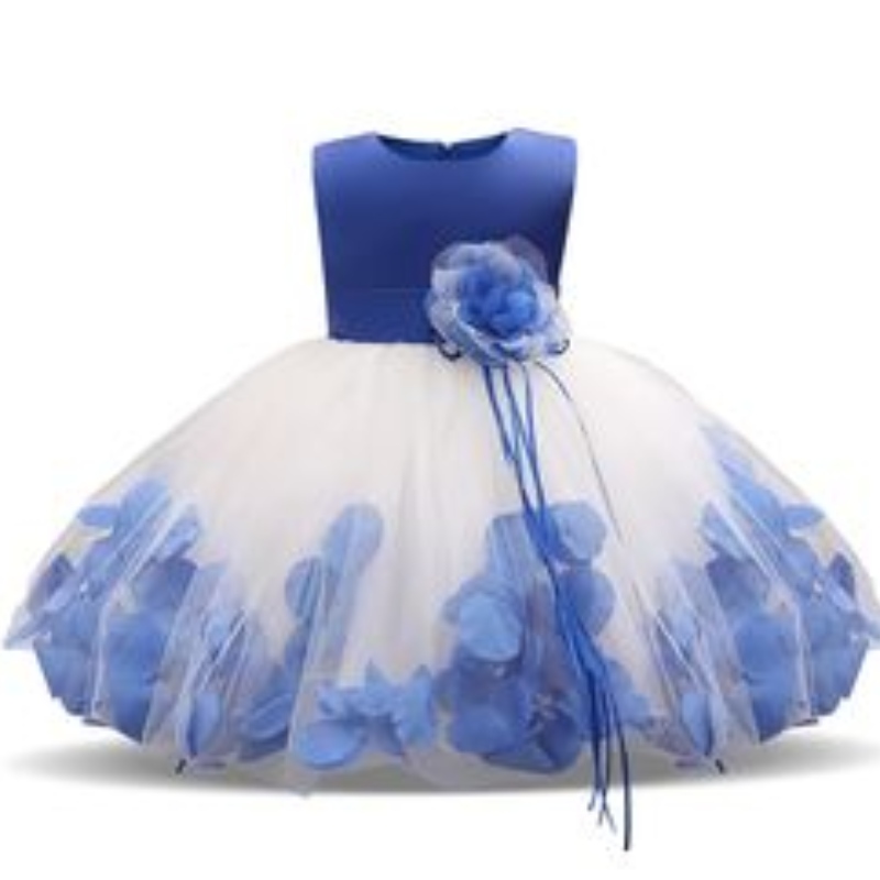 Lapset pikkulasten tyttö kukka terälehdet pukeutuvat lapset morsiusneiton taapero tyylikkäät mekko vestido infantil muodollinen juhlapuku vauvavaatteet