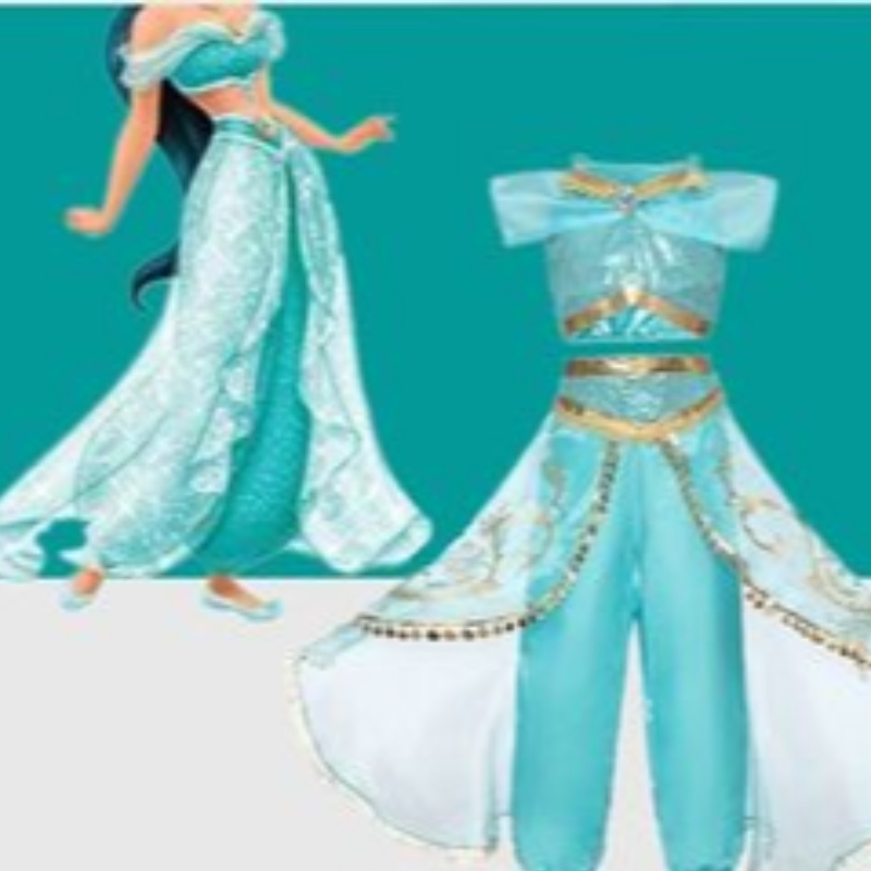 Prinsessa puku Halloween Lasten tyttöpuku cosplay -pukujen mekot tyttöjen roolipuku 4–10 vuotta
