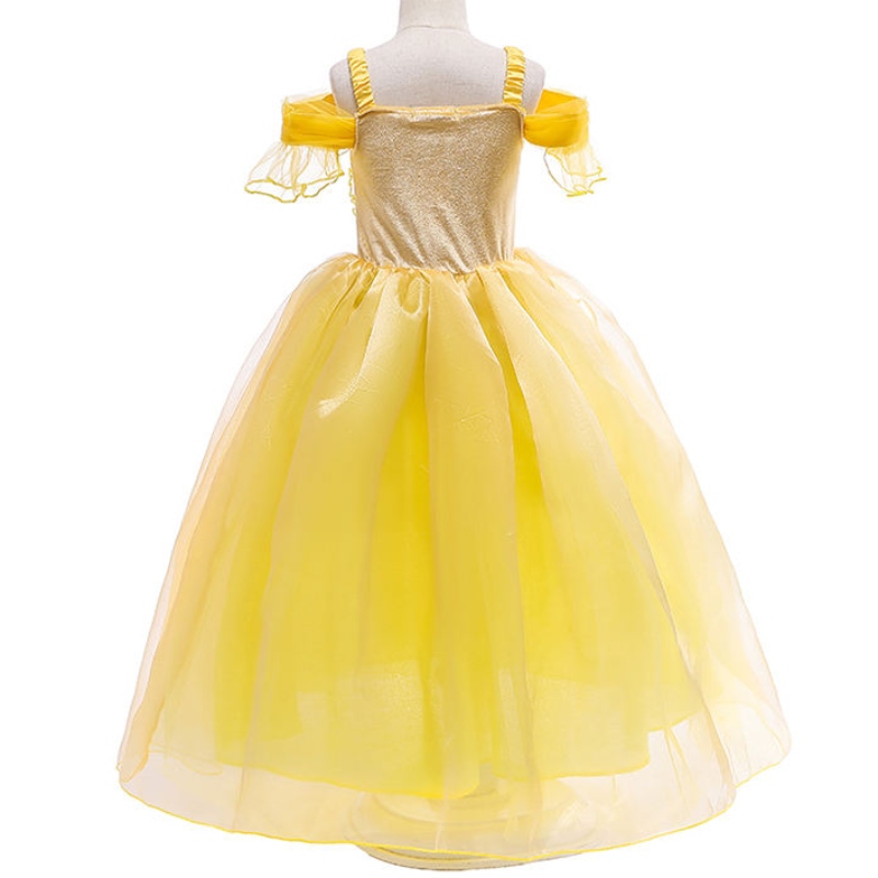 Ansoo Beauty and the Beast Belle -prinsessa Summer Dress Kids Girl Party Dress Christmas -puku vauvan prinsessamekko