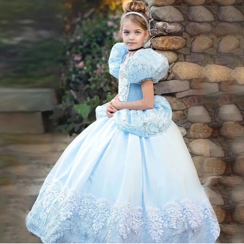 Lumivalkoiset tyttöjen prinsessapuku lapsille karnevaalijuhlat Lasten vaatteet tytöt cosplay pukeutuvat kaapuun