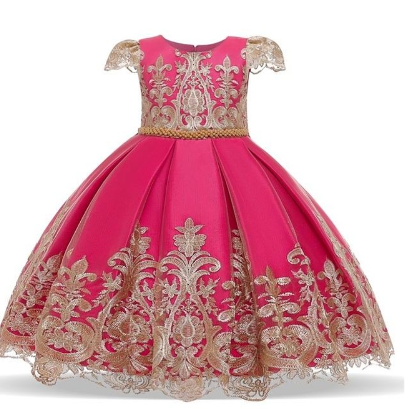 Pageant Communion Pukeudu pienten tyttöjen syntymäpäivä tyylikäs puku hää ilta vestidos koko 4-10t prinsessa pukulaset vaatteet