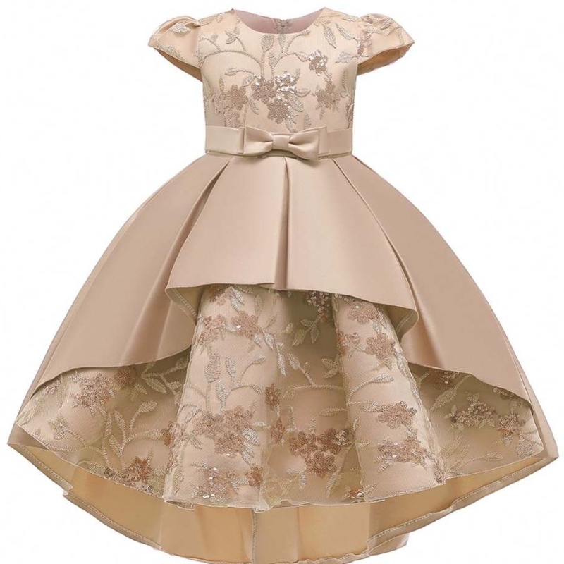 Viimeisimmät mallit Kids Princess -sivuston hää syntymäpäivään muodollinen juhlakukka Swallowtail Girl -mekot