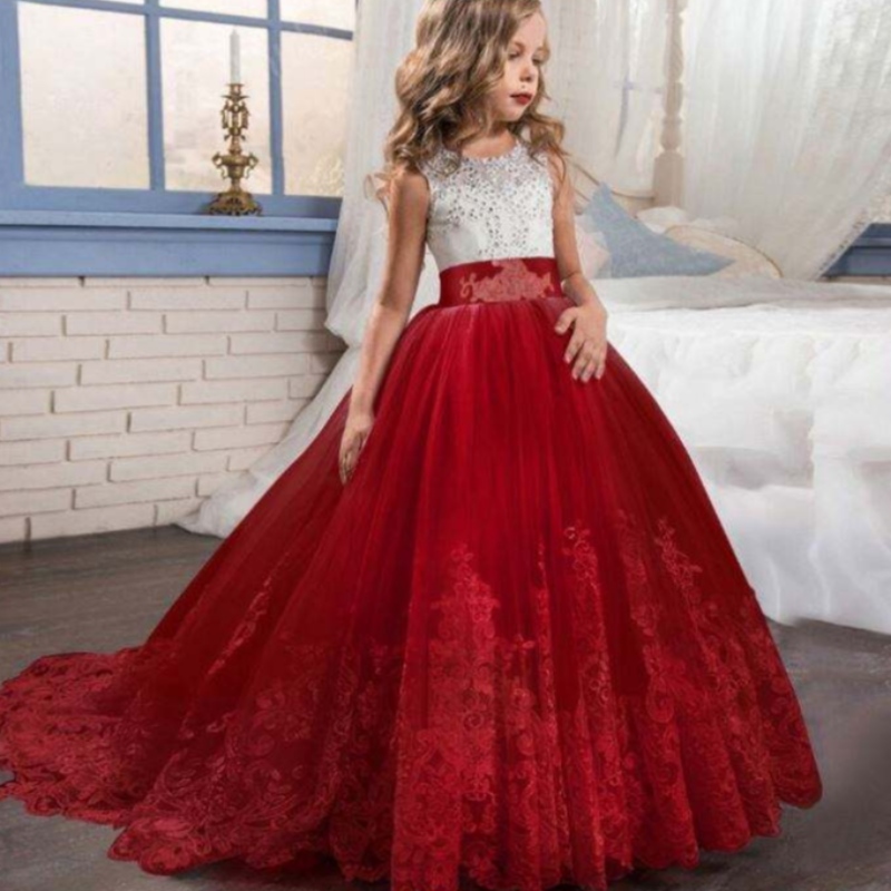 Baigenew Design Premium Flower Girl -mekot Kuviot vauva tyttöjen hääjuhlat lapsille