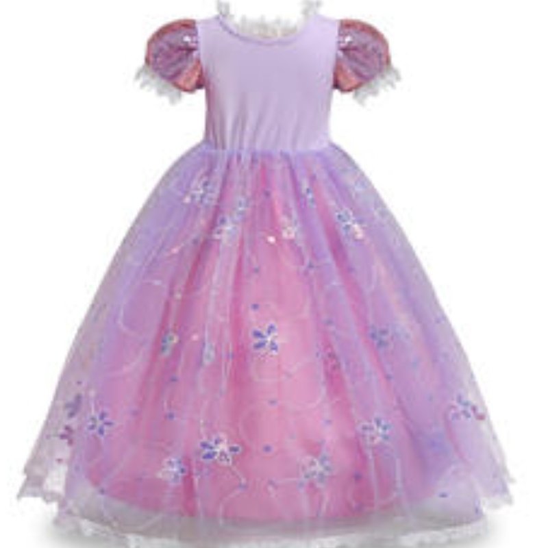 Tyttömukon pitsi paljetellut takertunut karnevaali prinsessa pukulaset Halloween Christmas Party Kaaput Kids Cosplay