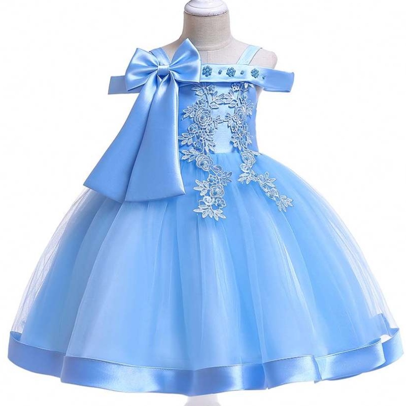 Baige New Frock Kids Party Dress vastasyntyneen kukkatyttö täysikuun syntymäpäivämekot L5081XZ