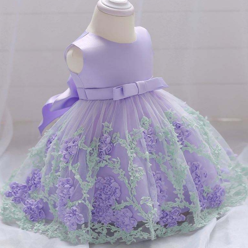 Baige China Factory Direct Price Kids Summer Flower Mini Dress Kids Vaatteet L1845XZ