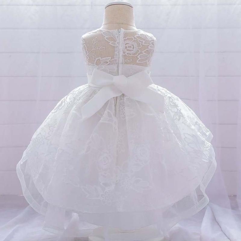 Pitsinetto frock designs häävaatteet tytöt frock pukeutuvat pitkä hännän syntymäpäiväjuhlakko T1939xz