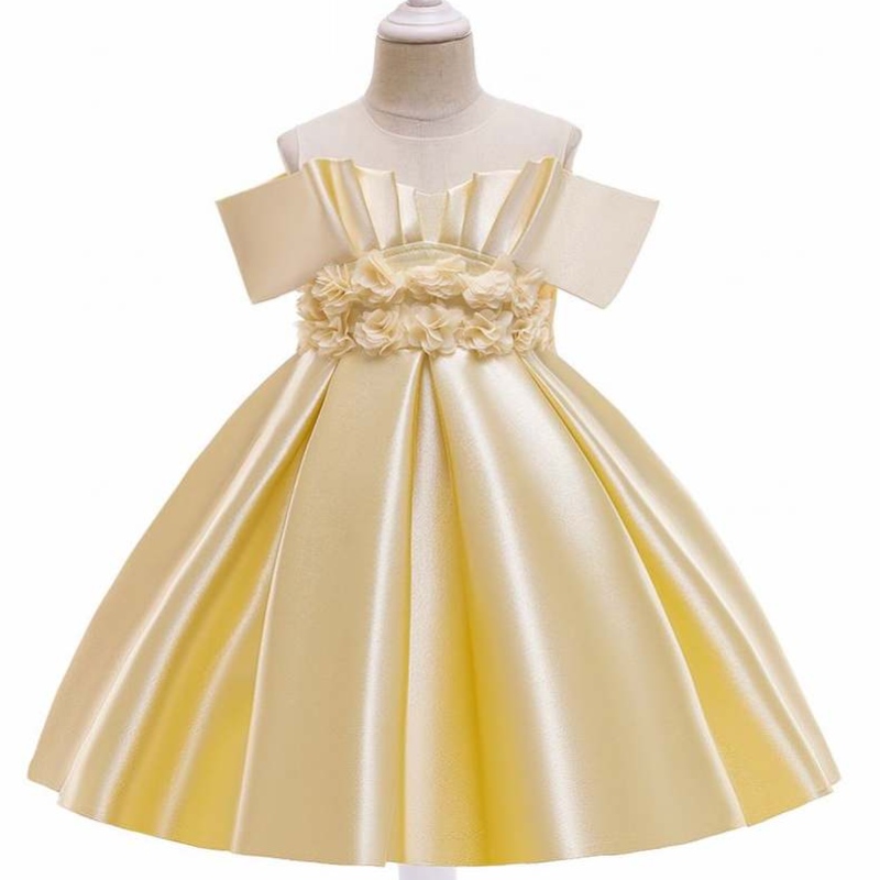 Baige New Kids Princess Flower Dress Off-Offulers Joulun iltapoikien tyttöjuhlimekot