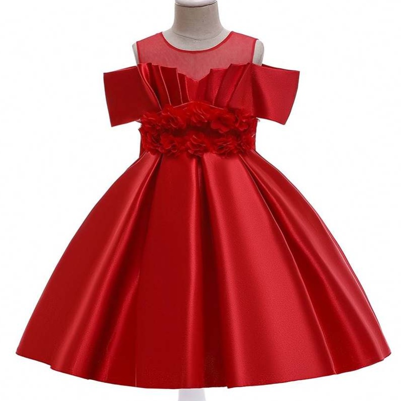 Baige New Kids Princess Flower Dress Off-Offulers Joulun iltapoikien tyttöjuhlimekot