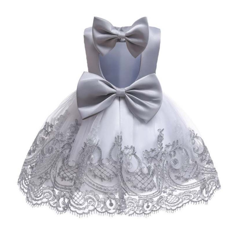 2021 Baige Kids Garment Christmas Frock vastasyntynyt tyttövauva Syntymäpäiväjuhlimekot B-8086