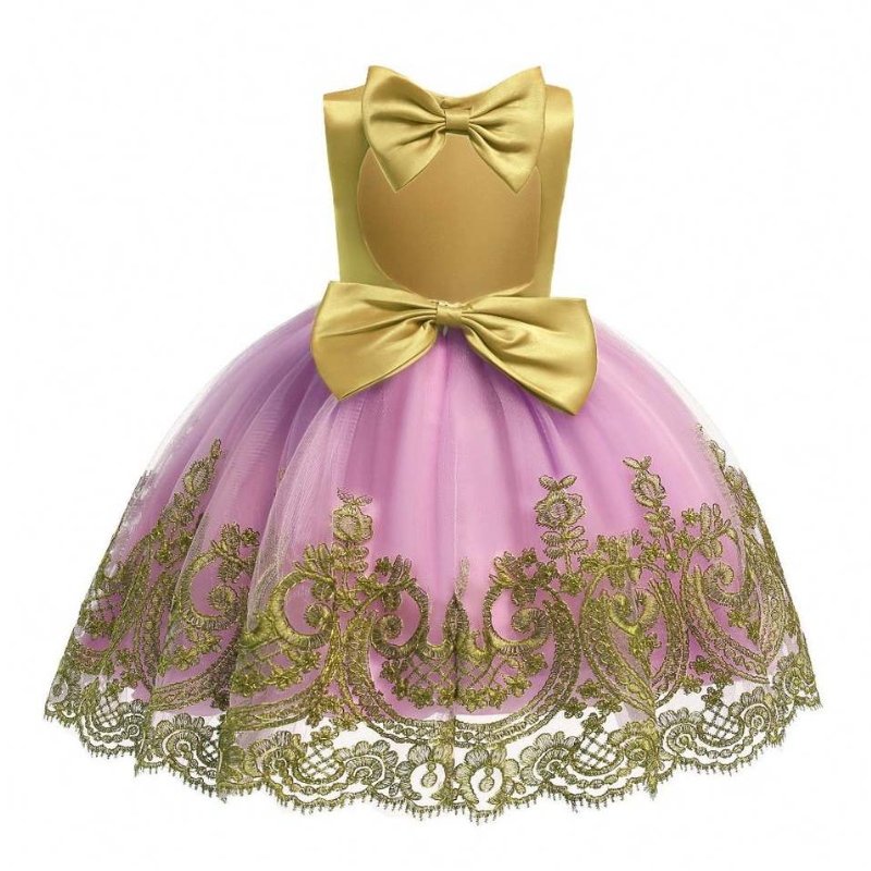 2021 Baige Kids Garment Christmas Frock vastasyntynyt tyttövauva Syntymäpäiväjuhlimekot B-8086