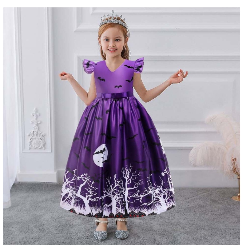 Kuuma myynti Halloween Lasten puvut Little Girl Lyhyt mekko 3-10 vuotta lasten vaatteita