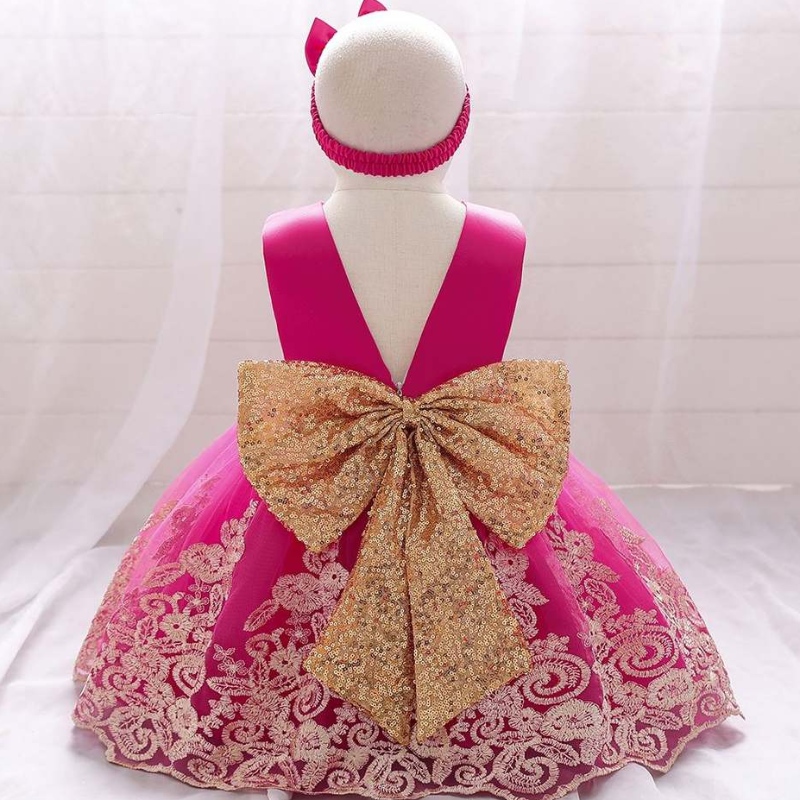 Baige uusi muoti Taapero vauvajuhlahamut Drekt Sevoin Flower Girls Dresses Kids Wedding Princes Vaatteet L2023XZ
