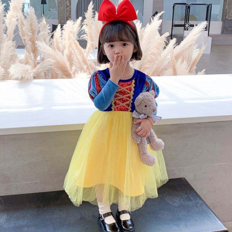Baige 2021 New Style Girls Cosplay -pukumekot Elsa Anna Princess Fancy Snow Queen -mekko