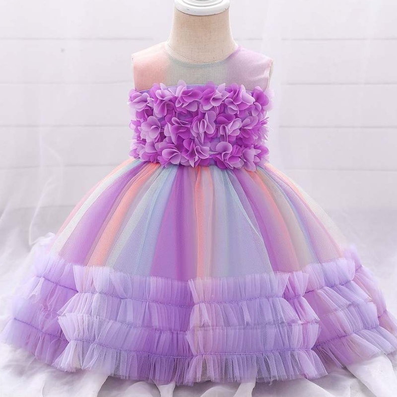 Baige Kids Cotton Dress -kukka tyttöjen mekot tyttö pukujuhlimekko 0-5 vuotta
