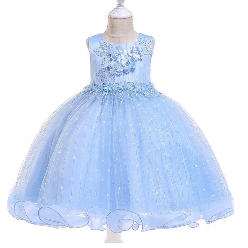 Baige Kiinan tehdas Suora hinta vauvapuku Picture Girls Party Dresses Vauvavaatteet L5101