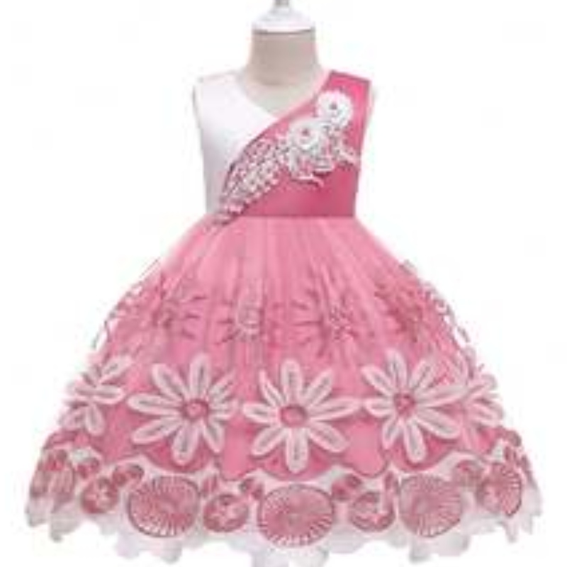 Baige Lovely Bowknot paljain tyttövauvamekko syntymäpäivään Fluffy Party Dress Girl -mekko vauvalle
