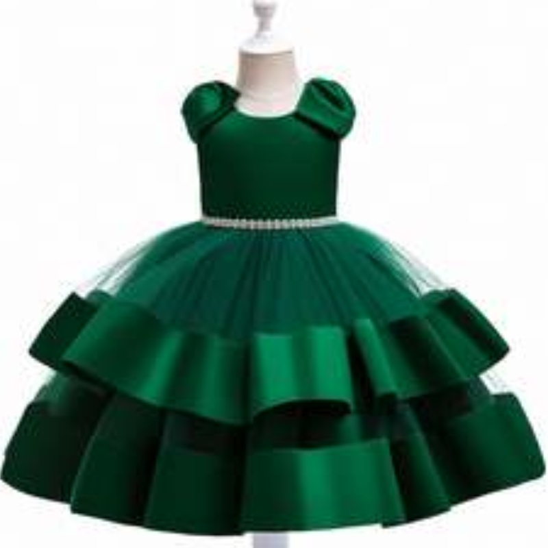 Baige New Collection Clothes Girls Party Dresses Elegant 3 -vuotiaat lapset pallopuvut