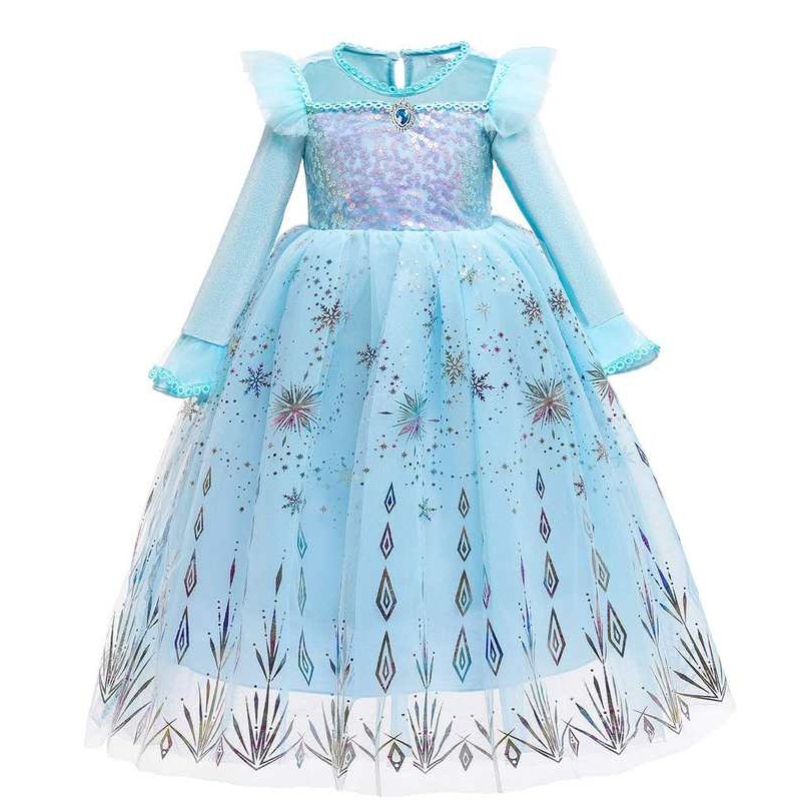 Baige Halloween -puku lapsille tytöille \\ 'prinsessa mekot joulukarnevaali Anna Elsa cosplay -mekko Lasten juhlavaatteet