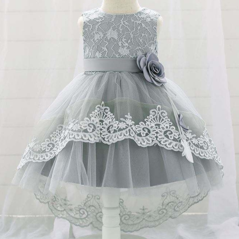 Uusi saapuminen Kids Garments vastasyntynyt frock Design tyttövauva Syntymäpäiväjuhlat Takapuku L1921XZ