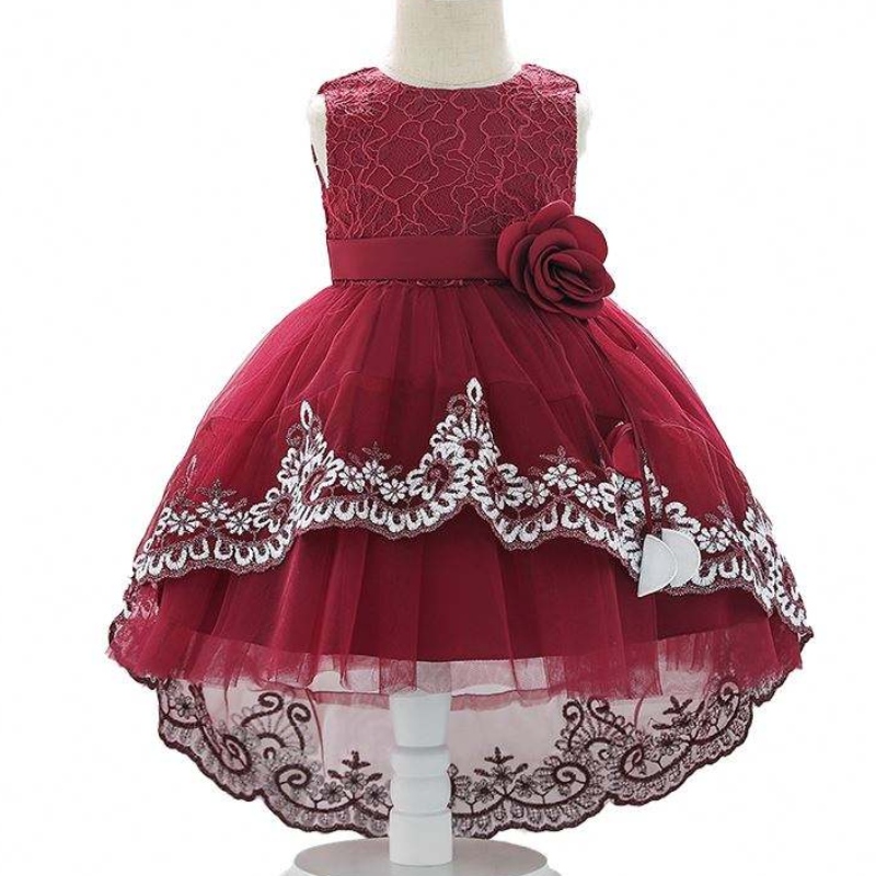 Uusi saapuminen Kids Garments vastasyntynyt frock Design tyttövauva Syntymäpäiväjuhlat Takapuku L1921XZ