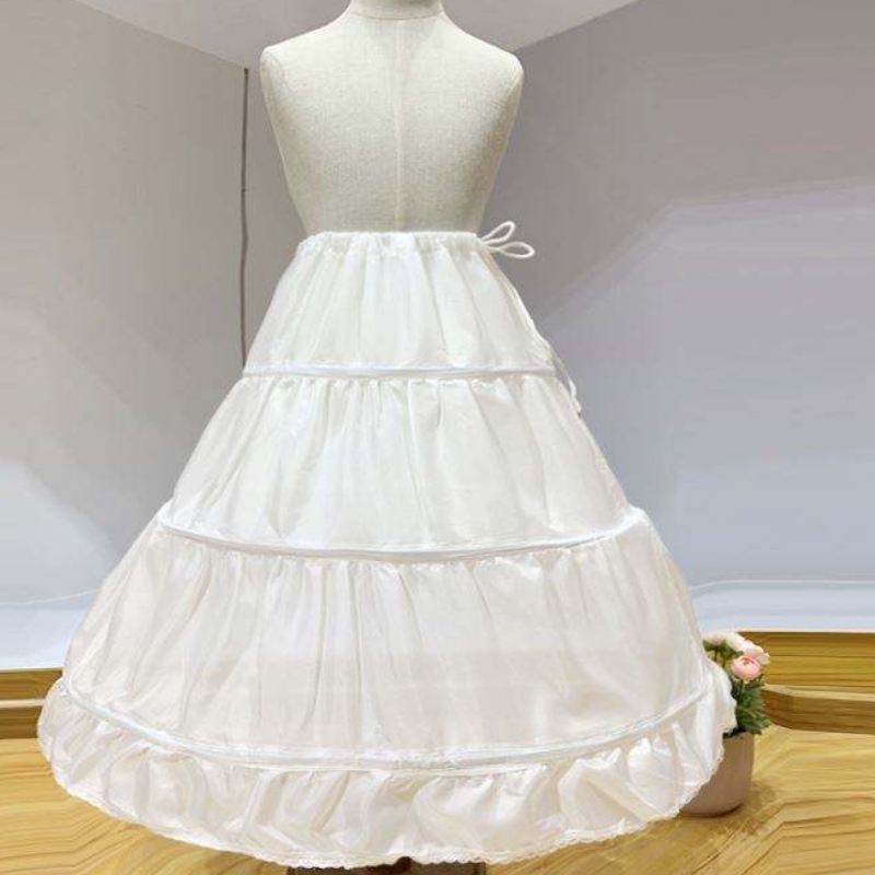 Baige -tyttövauvan alushousut lapsille pitkä hääpuku Busle Pannier tytölle pitkä prinsessapuku Crinoline for Flower Girls