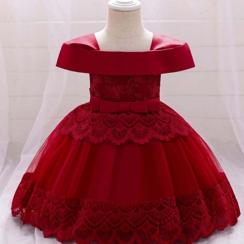 Baige tyttövauva vaatteet pallo puku prinsessa mekko pikkulasten muodollinen syntymäpäivä kastejuhlat Kilpasta tyttö tytön mekot